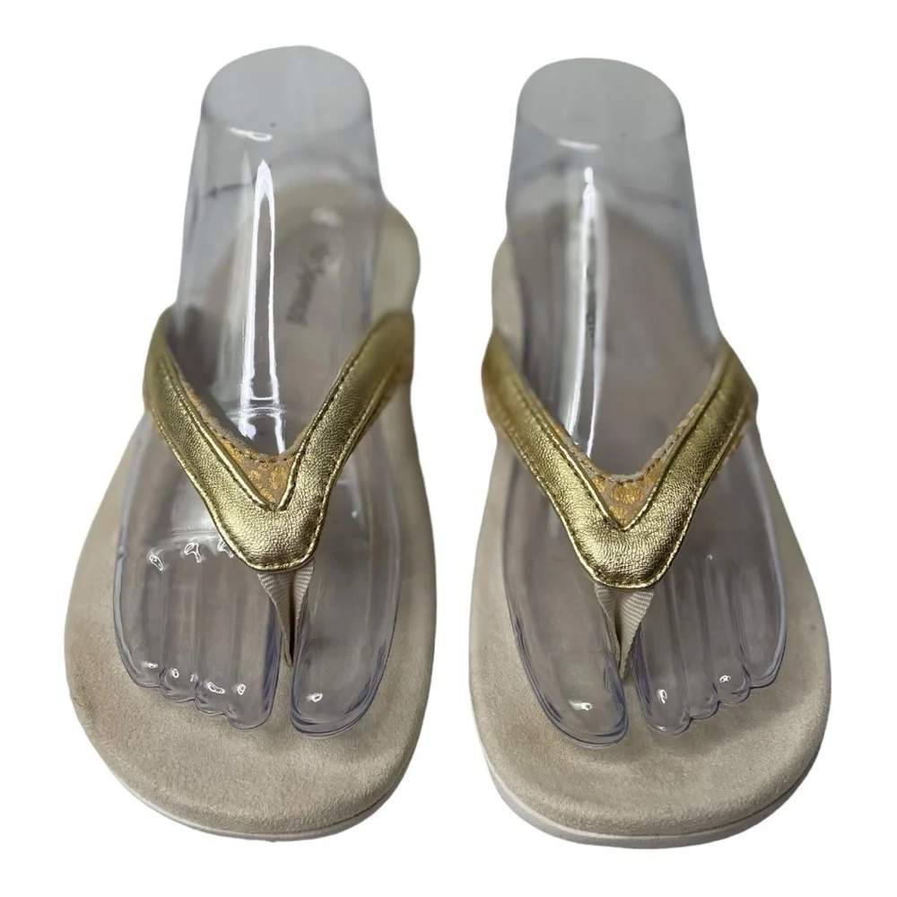 Spenco Women’s Gold Leather Sandals